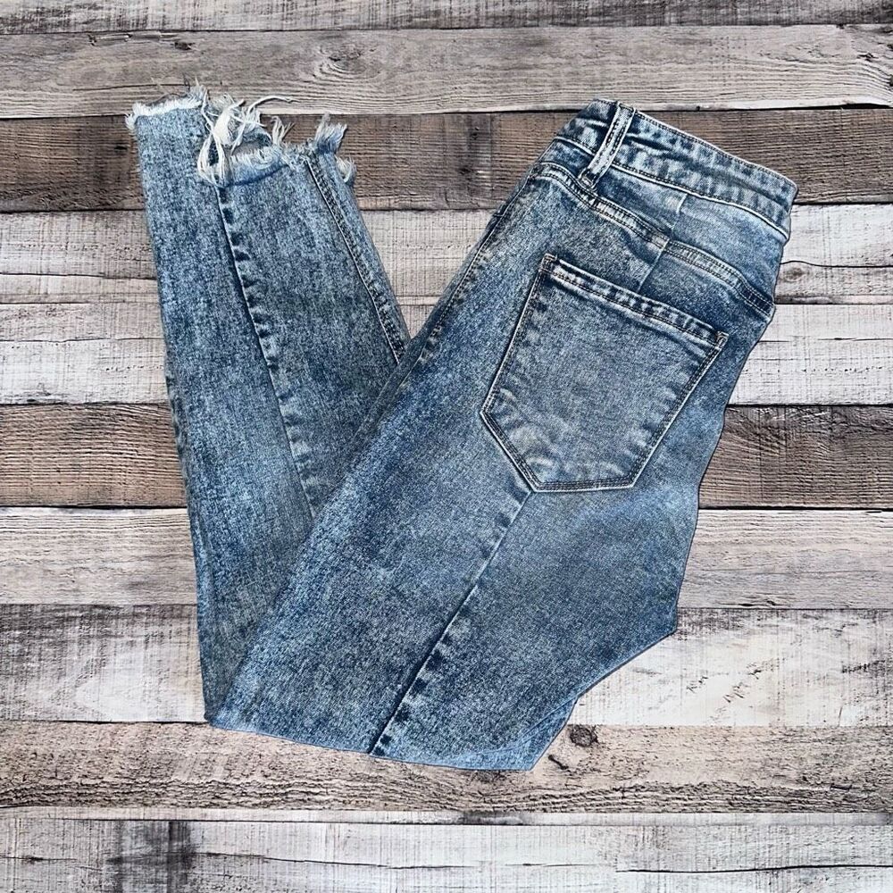 Cello Women's Skinny Jeans - Distressed Blue